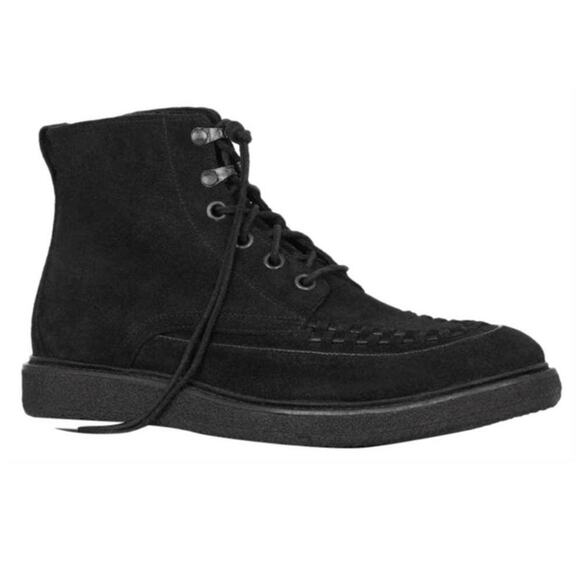 All Saints black suede leather lace up hiking Chukka combat boots men's size 11 - Picture 4 of 16